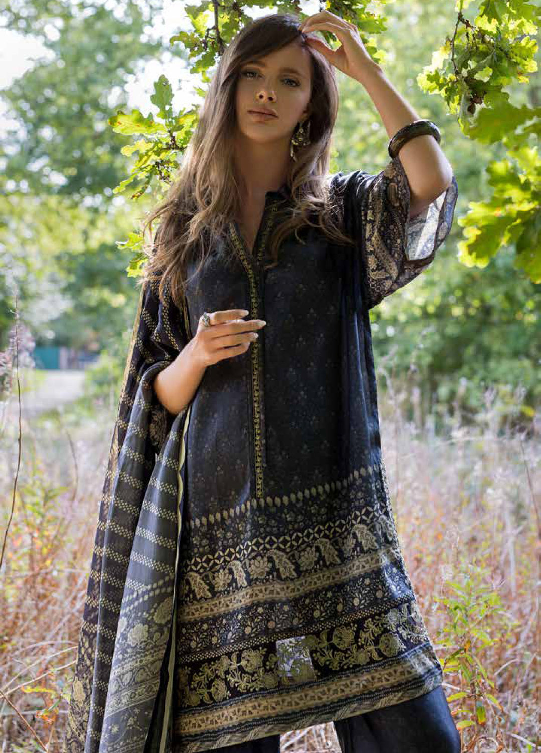 Sobia Nazir Satin Unstitched Printed 3 Piece Suits SN25SF D-05 - Festive Collection