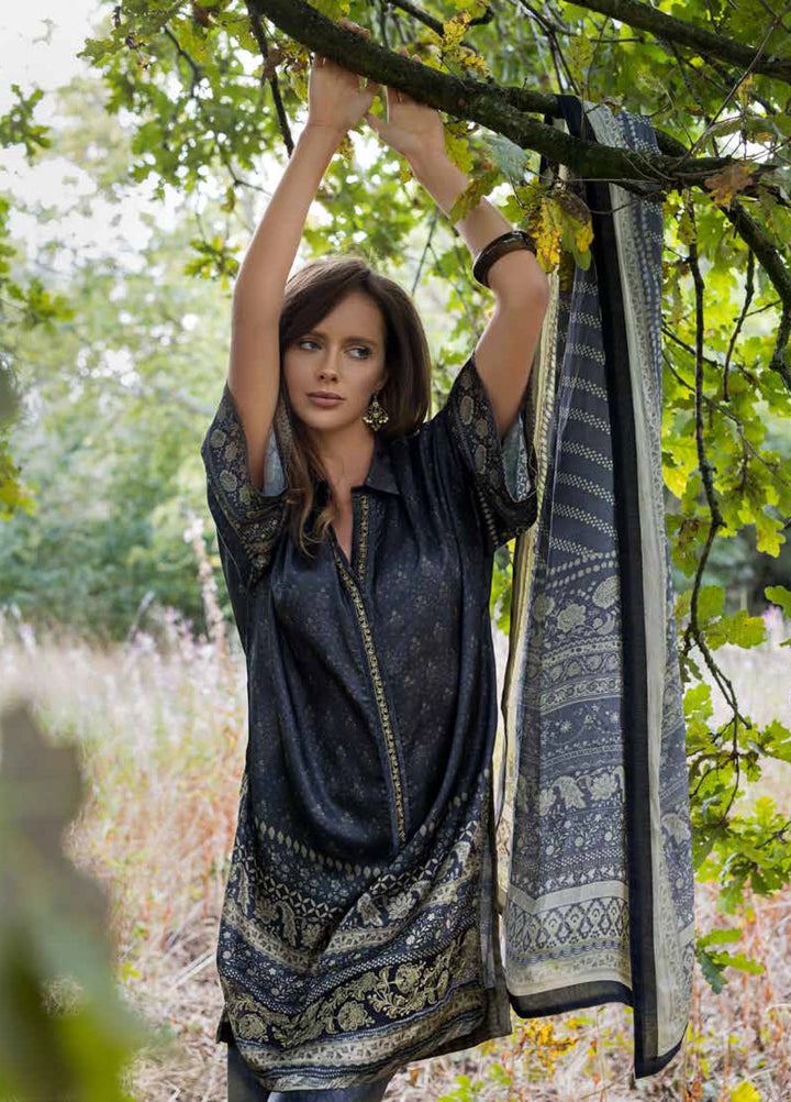 Sobia Nazir Satin Unstitched Printed 3 Piece Suits SN25SF D-05 - Festive Collection