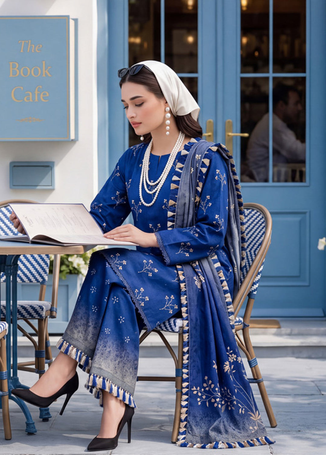 Coco by Al Zohaib RTW Printed Cambric 3 Piece Suit AZ26RCC D-05 - Casual Collection