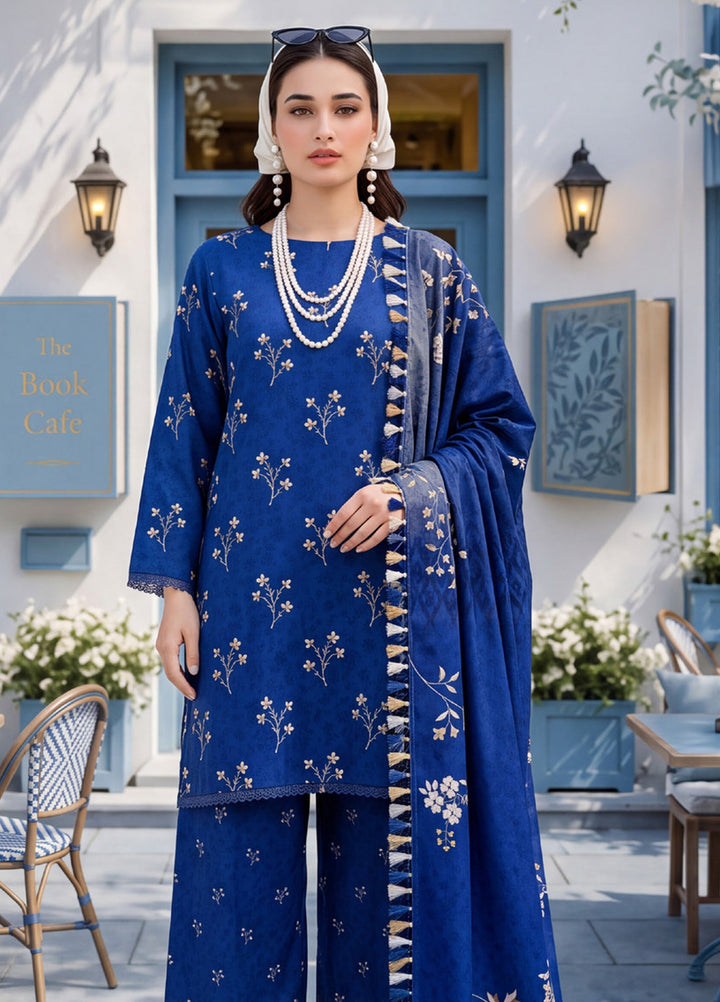 Coco by Al Zohaib Unstitched Printed Cambric 3 Piece Suit AZ26UCC D-05 - Casual Collection