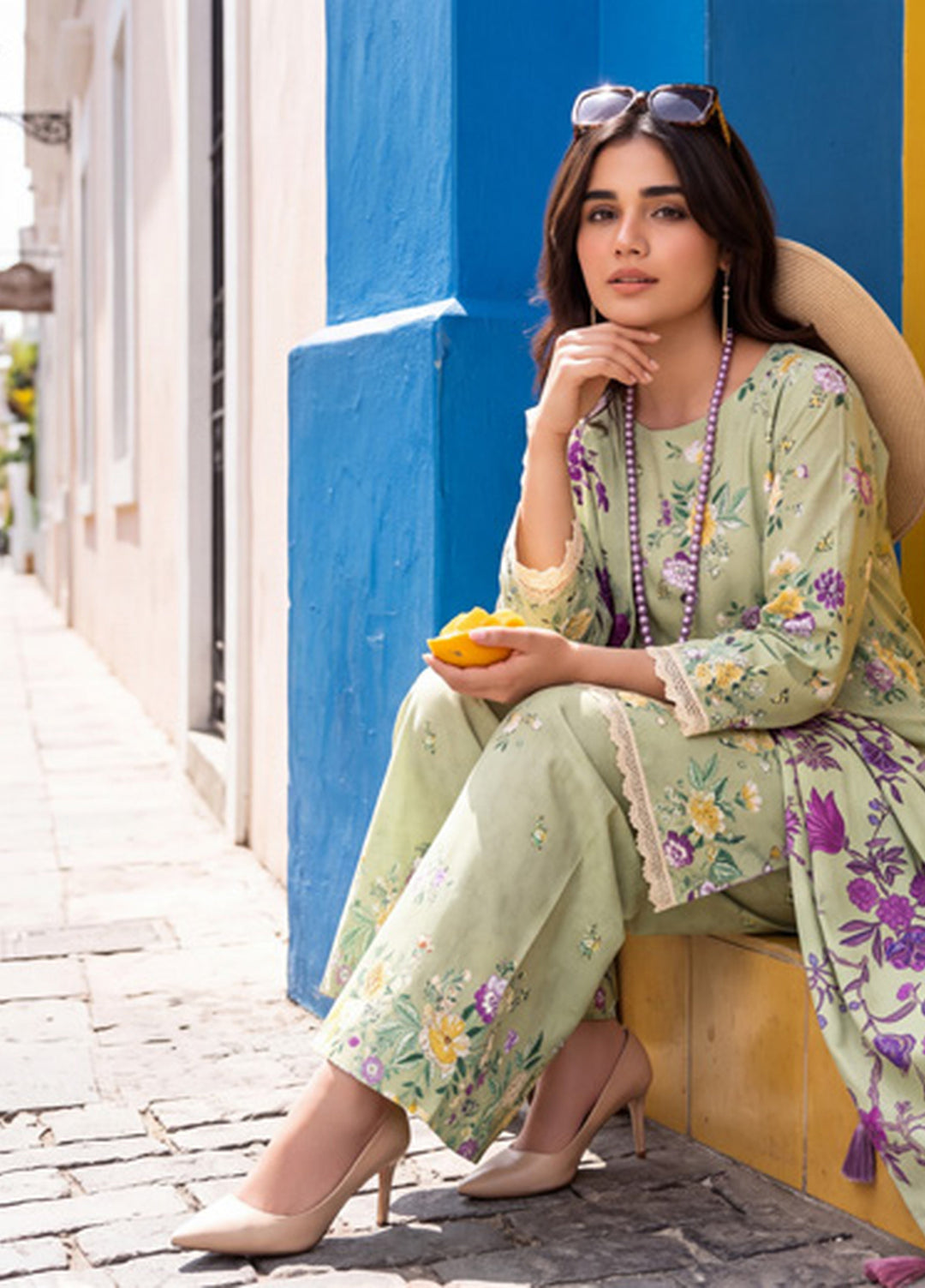 Coco by Al Zohaib Unstitched Printed Cambric 3 Piece Suit AZ26UCC D-06 - Casual Collection