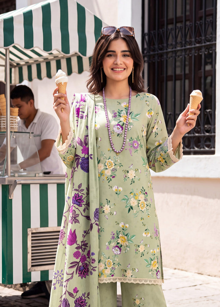 Coco by Al Zohaib Unstitched Printed Cambric 3 Piece Suit AZ26UCC D-06 - Casual Collection
