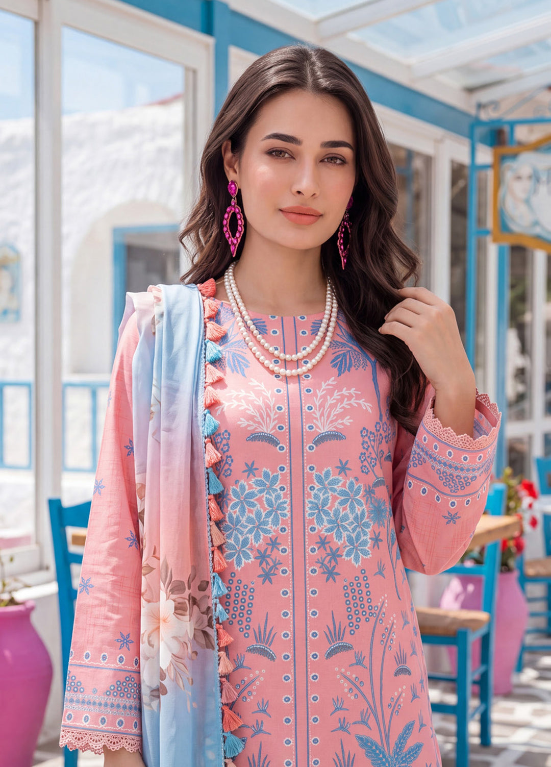 Coco by Al Zohaib RTW Printed Cambric 3 Piece Suit AZ26RCC D-07 - Casual Collection