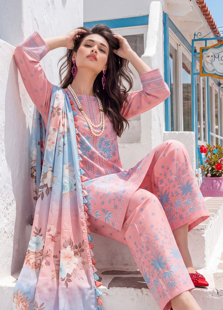 Coco by Al Zohaib Unstitched Printed Cambric 3 Piece Suit AZ26UCC D-07 - Casual Collection