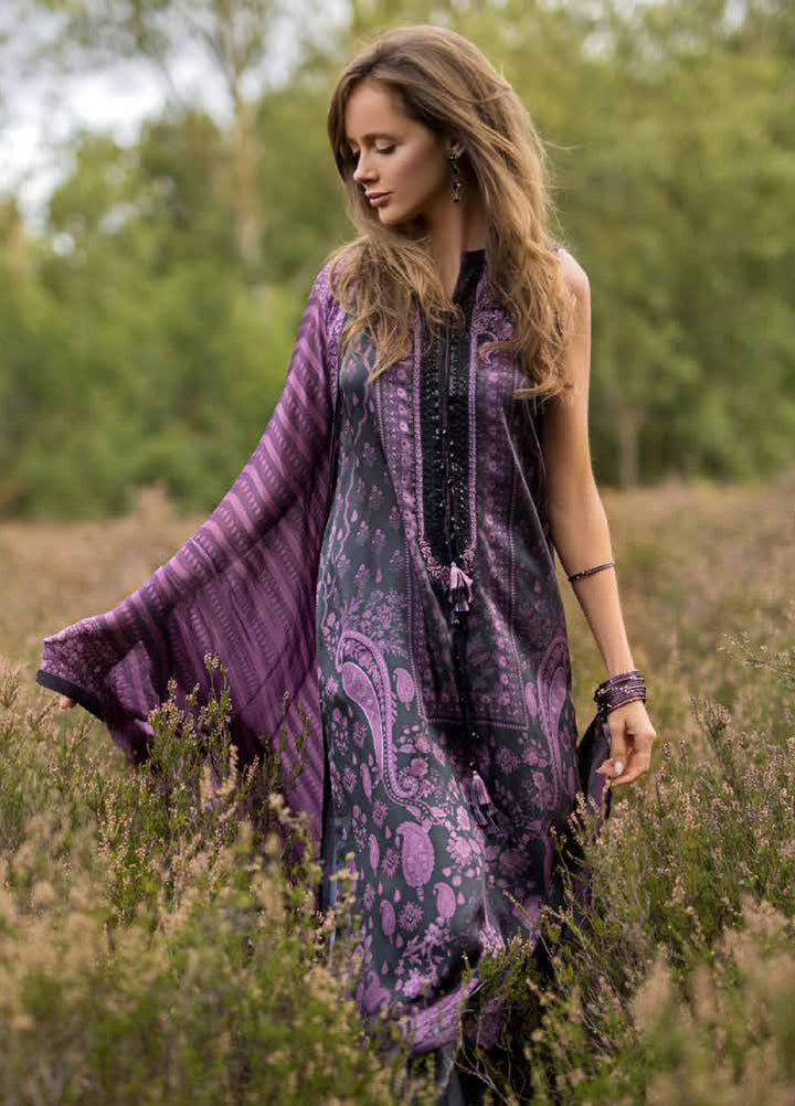 Sobia Nazir Satin Unstitched Printed 3 Piece Suits SN25SF D-08 - Festive Collection