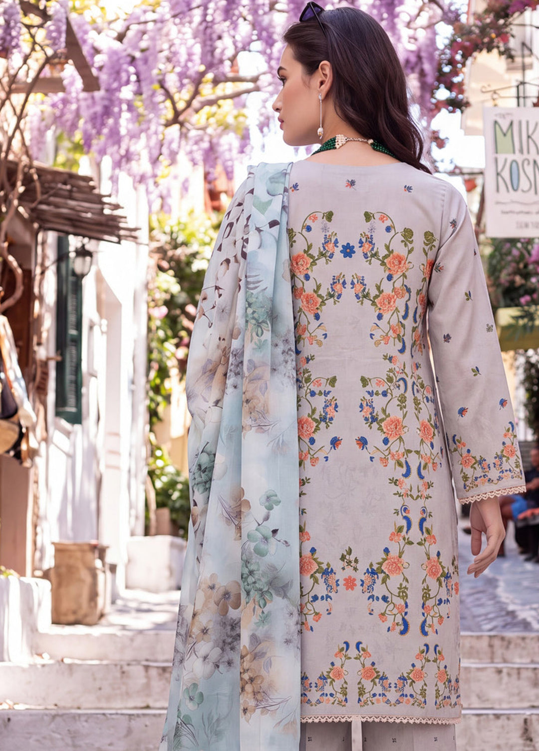 Coco by Al Zohaib RTW Printed Cambric 3 Piece Suit AZ26RCC D-08 - Casual Collection