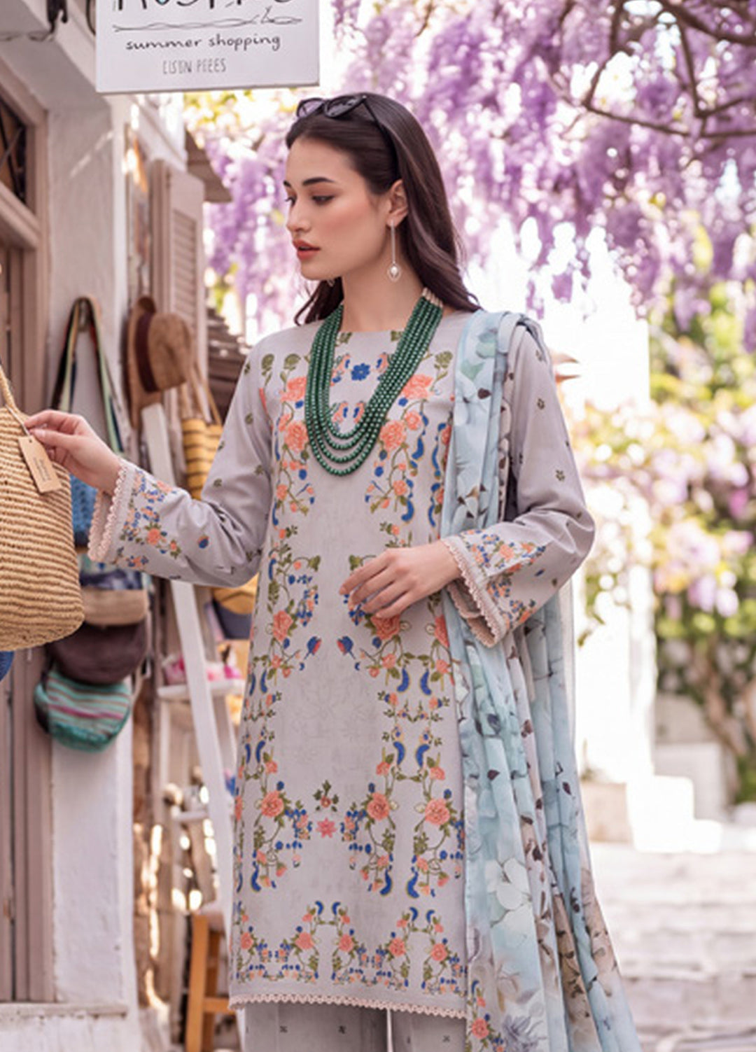 Coco by Al Zohaib Unstitched Printed Cambric 3 Piece Suit AZ26UCC D-08 - Casual Collection