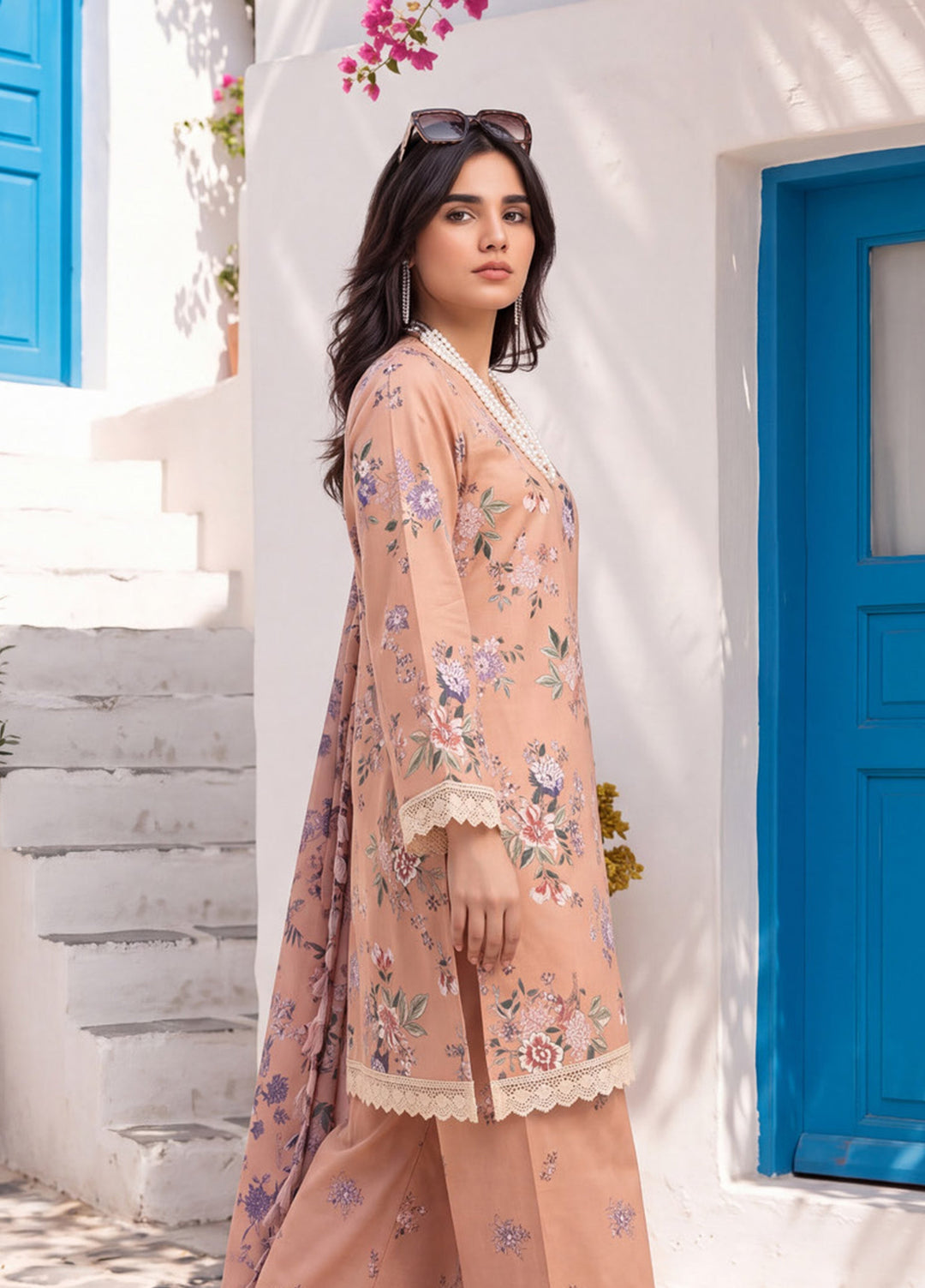 Coco by Al Zohaib Unstitched Printed Cambric 3 Piece Suit AZ26UCC D-10 - Casual Collection