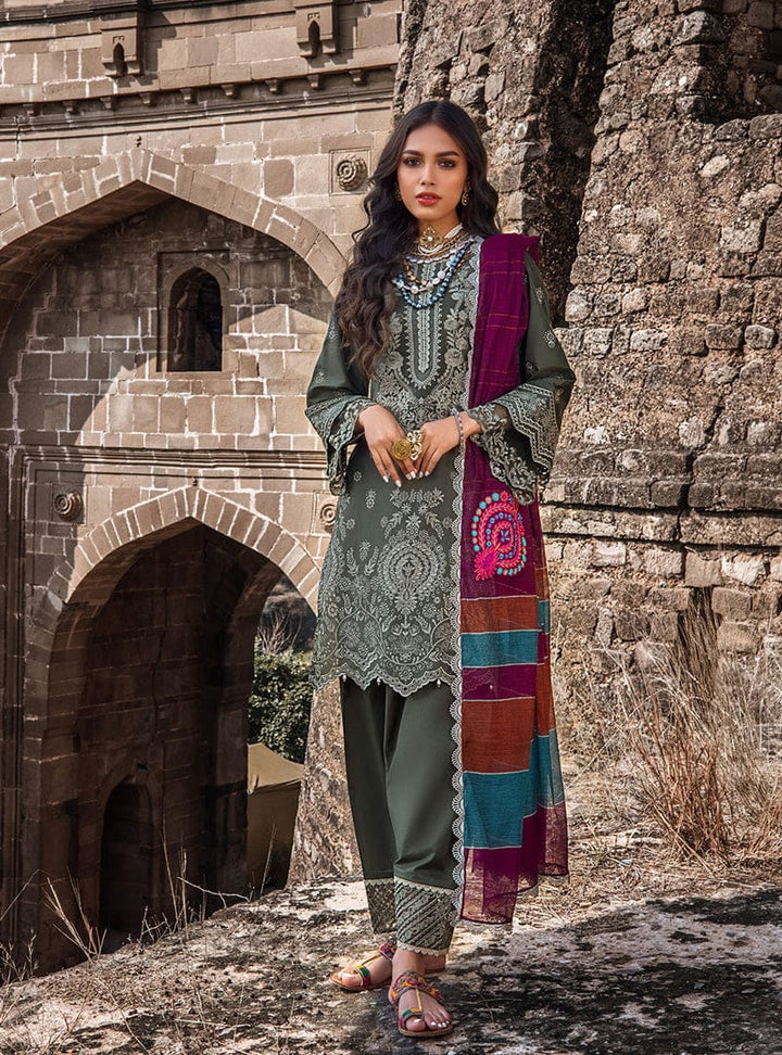 Zainab Chottani Embroidered Chikankari Suits Unstitched 3 Piece ZC22CK Vasl 2B - Luxury Collection