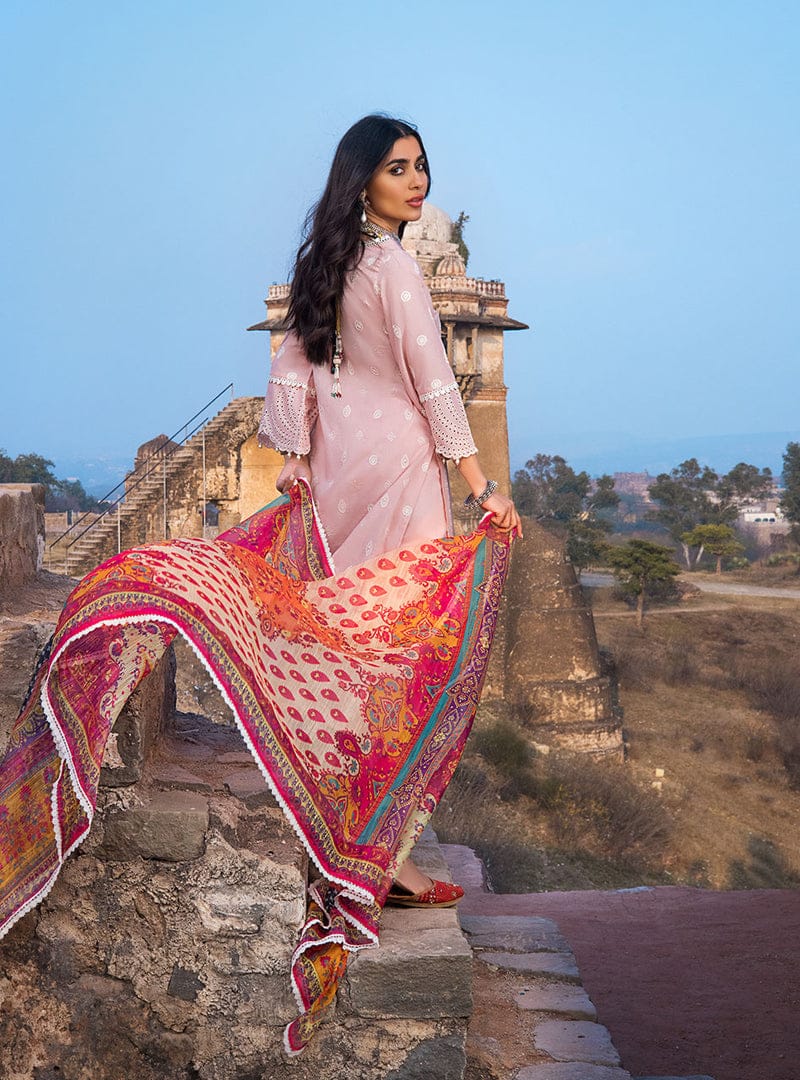 Zainab Chottani Embroidered Chikankari Suits Unstitched 3 Piece ZC22CK Gulnoor 5B - Luxury Collection