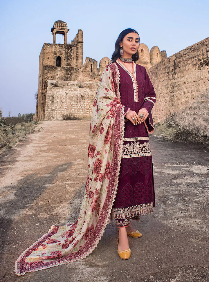 Zainab Chottani Embroidered Chikankari Suits Unstitched 3 Piece ZC22CK Pasbaan 6A - Luxury Collection