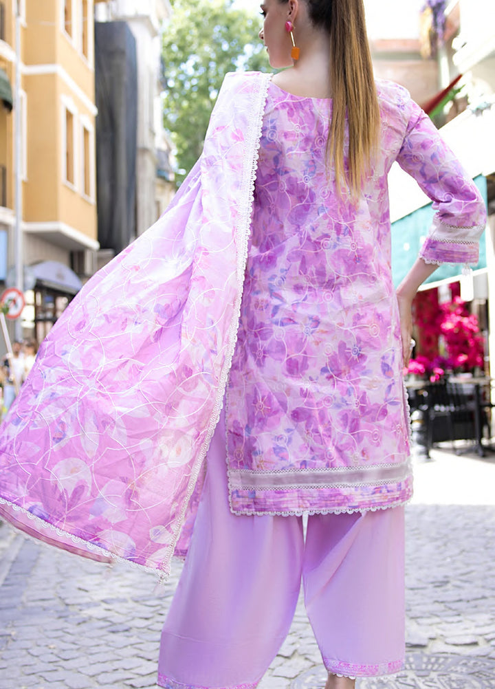 Al Zohaib Dhagakari Unstitched Embroidered Lawn 3 Piece Suit AZ26UD D-03 - Casual Collection