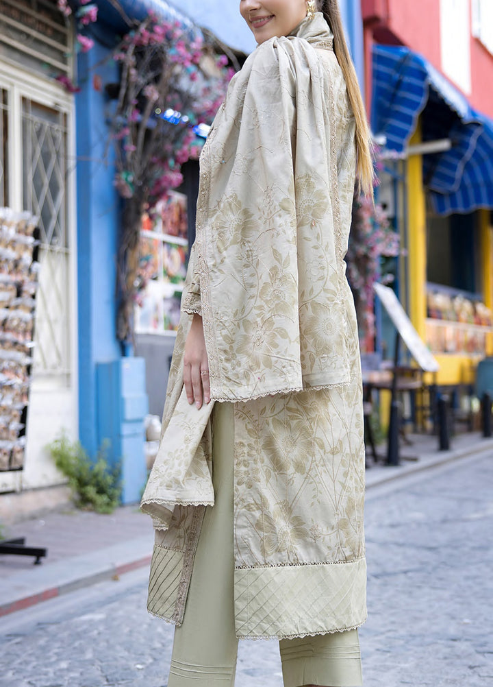 Al Zohaib Dhagakari Unstitched Embroidered Lawn 3 Piece Suit AZ26UD D-05 - Casual Collection