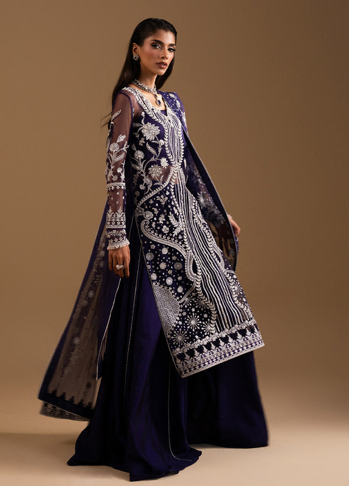 Afsanay by Zariya Luxury Embroidered Unstitched Chiffon 3 Piece Suits ZRY25LF D1 ZB50039 - Festive Collection