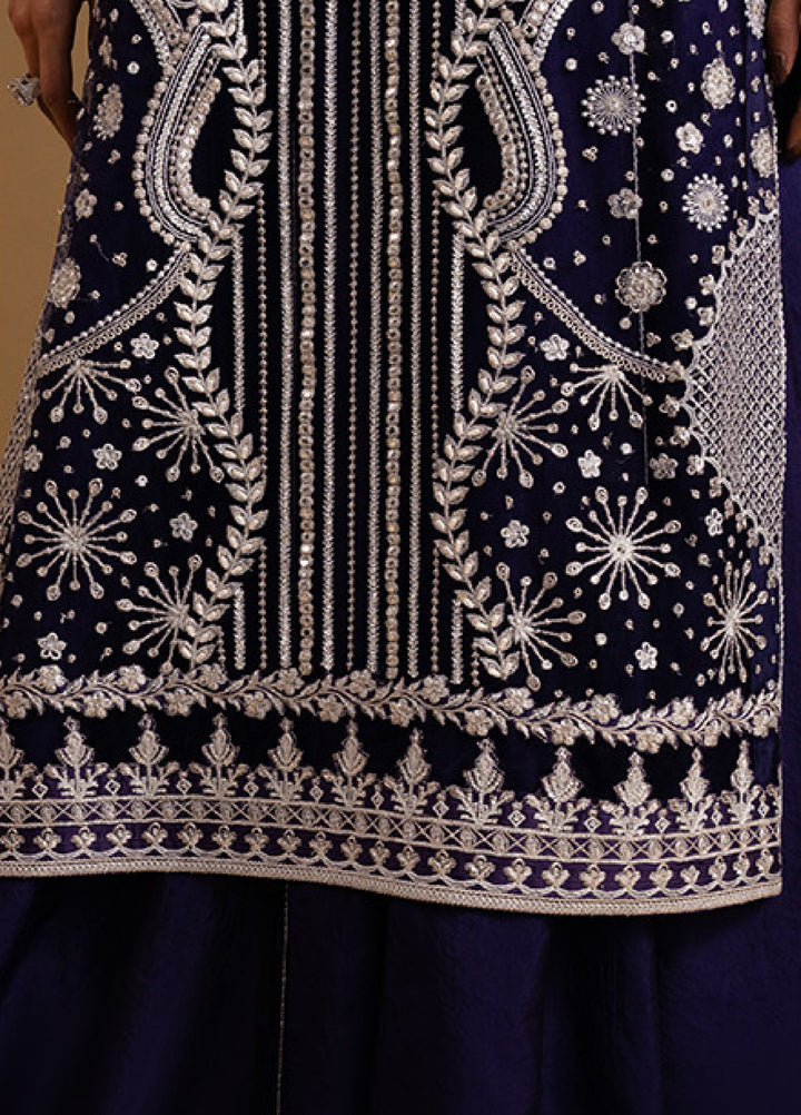 Afsanay by Zariya Luxury Embroidered Unstitched Chiffon 3 Piece Suits ZRY25LF D1 ZB50039 - Festive Collection