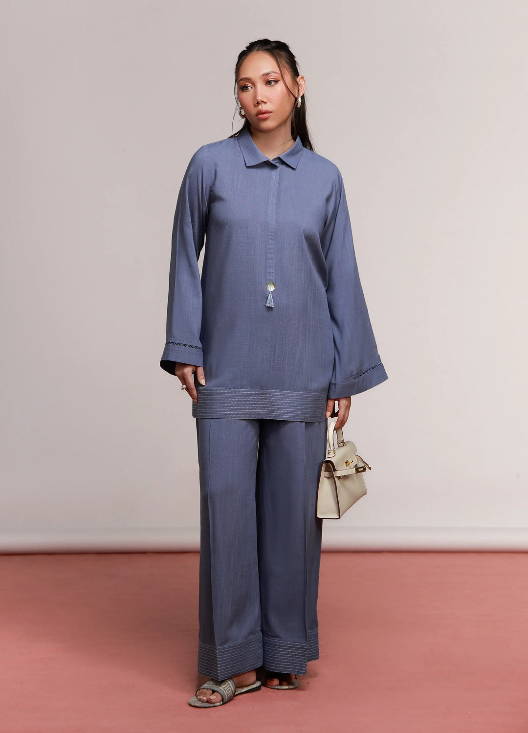 House of Meem RTW Solids Linen 2 Piece Suit Dusk Casual Collection