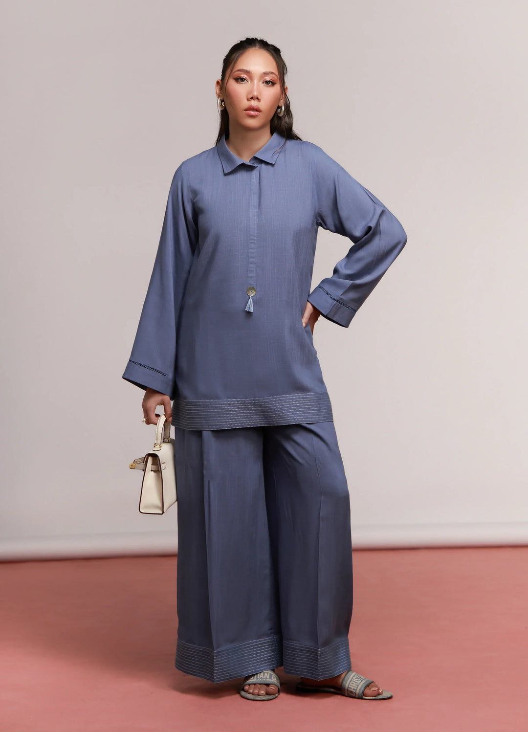 House of Meem RTW Solids Linen 2 Piece Suit Dusk Casual Collection