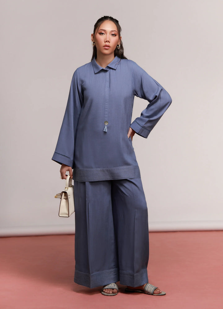 House of Meem RTW Solids Linen 2 Piece Suit Dusk Casual Collection