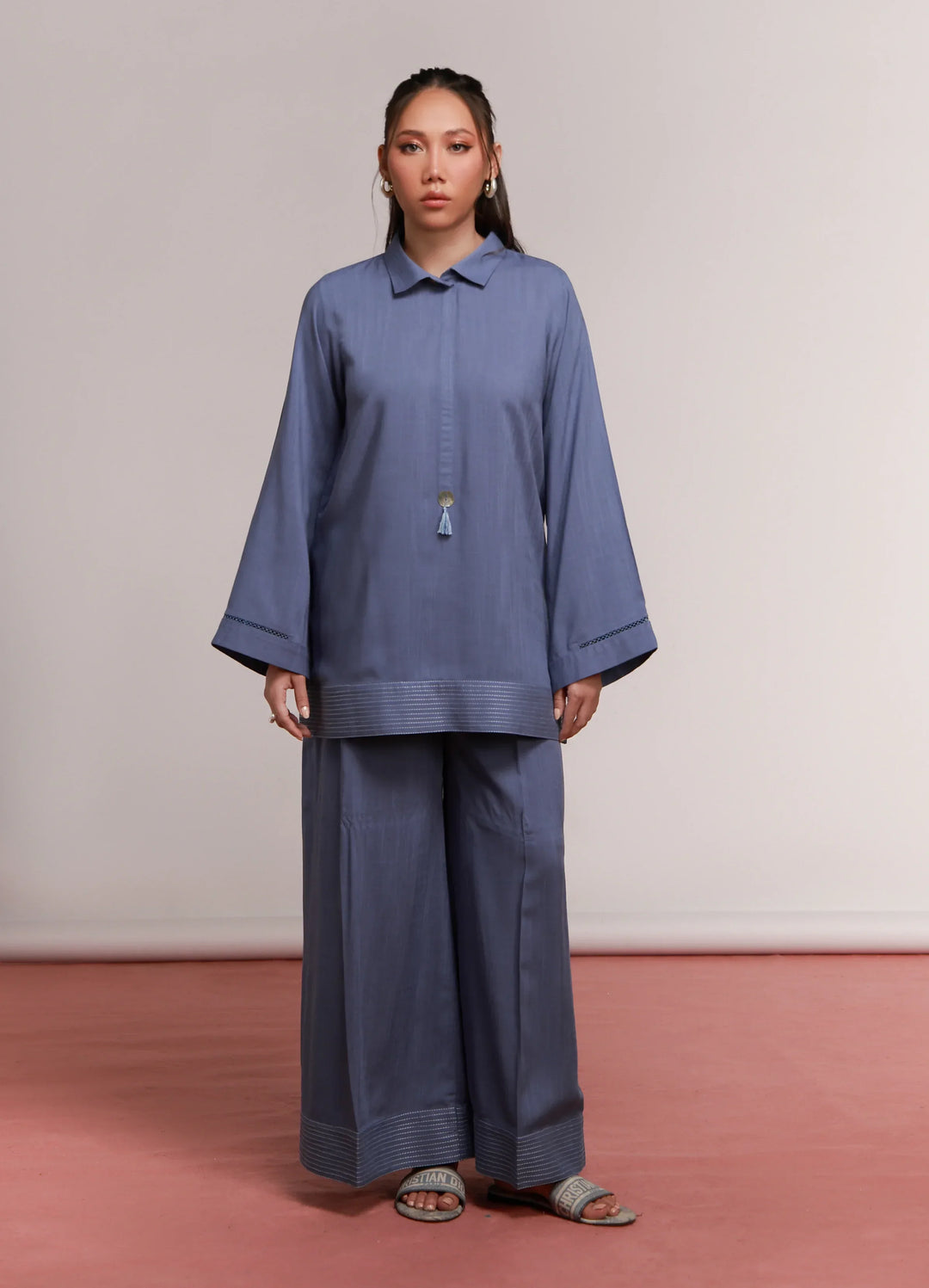 House of Meem RTW Solids Linen 2 Piece Suit Dusk Casual Collection