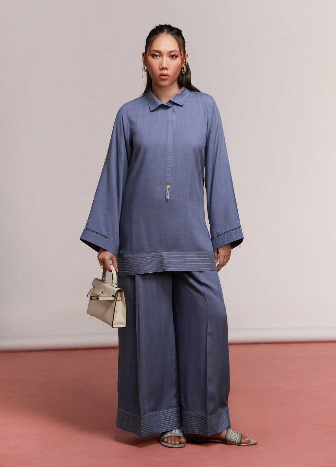 House of Meem RTW Solids Linen 2 Piece Suit Dusk Casual Collection