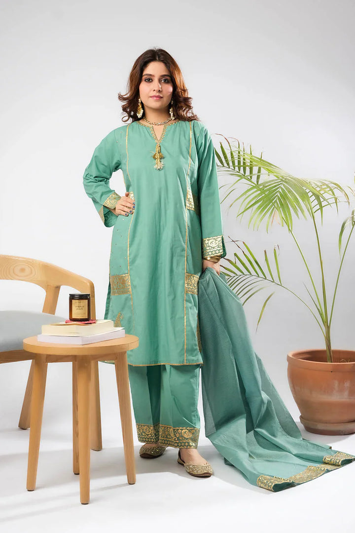 Senorita Women Embroidered Cotton 3 Piece Suit LBD-03395 - Casual Collection