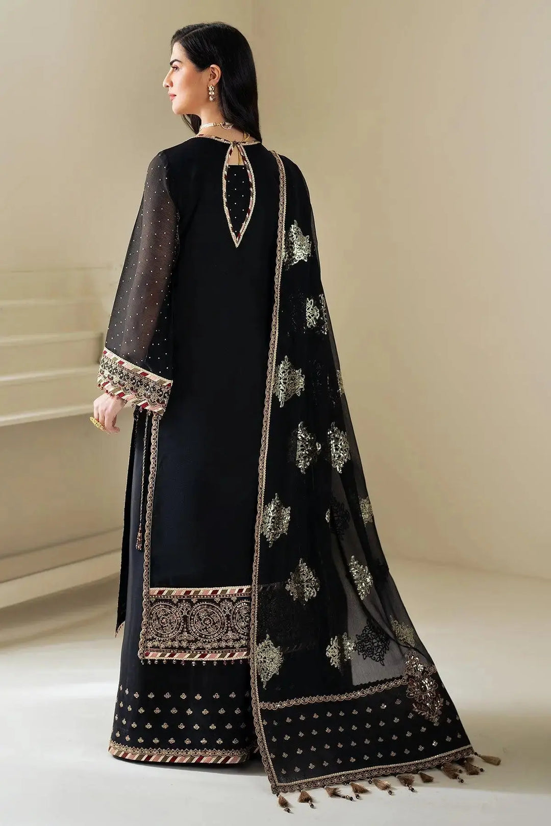 Alizeh Fashion Unstitched Embroidered Chiffon 3 Piece Suit AF26UCF AF-PS-8005-Alba - Festive Collection