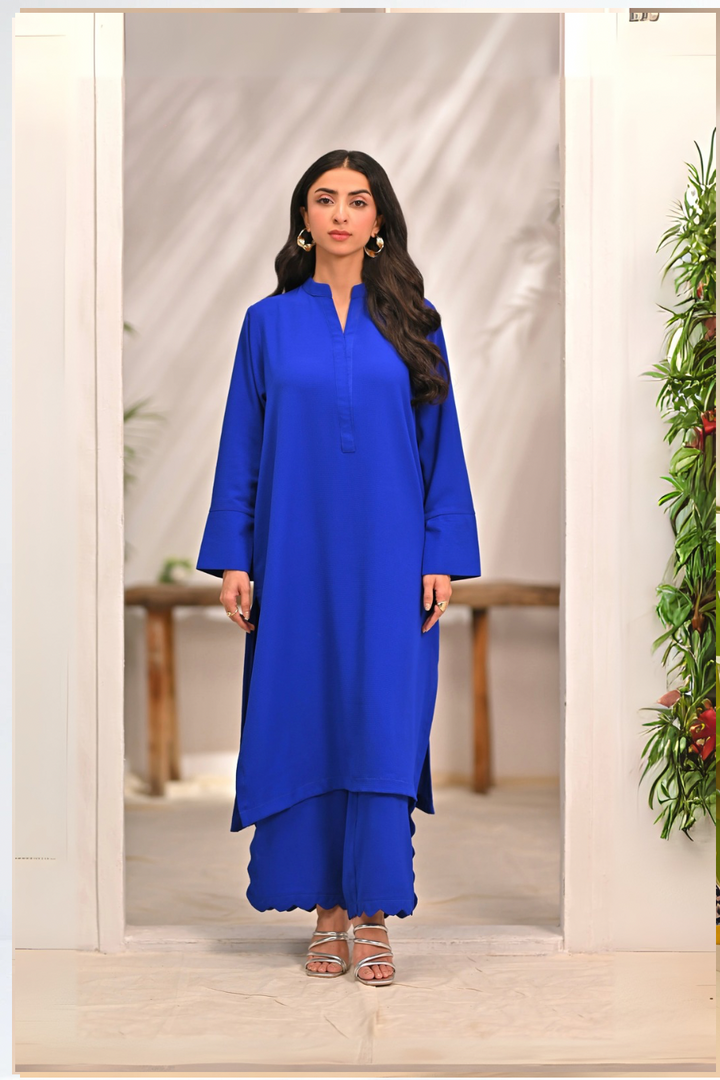 Dhaga Women Pret Solids 2 Piece Premium textured crepe Fabric Remy SS25DSD404 - Summer Collection