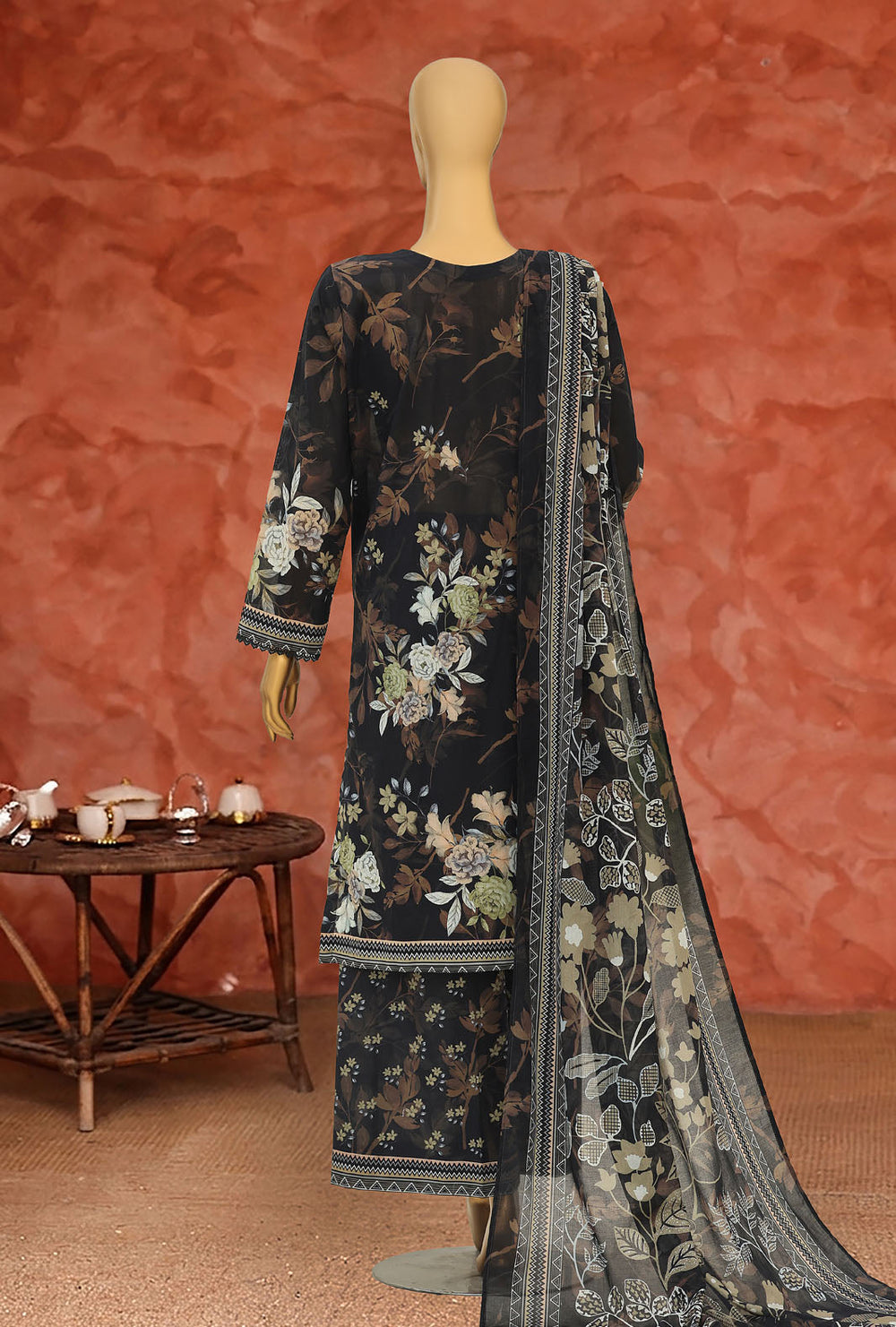 Elegant by HZ Textiles Unstitched Embroidered Lawn 3 Piece Suit EC-1043 Festive Collection