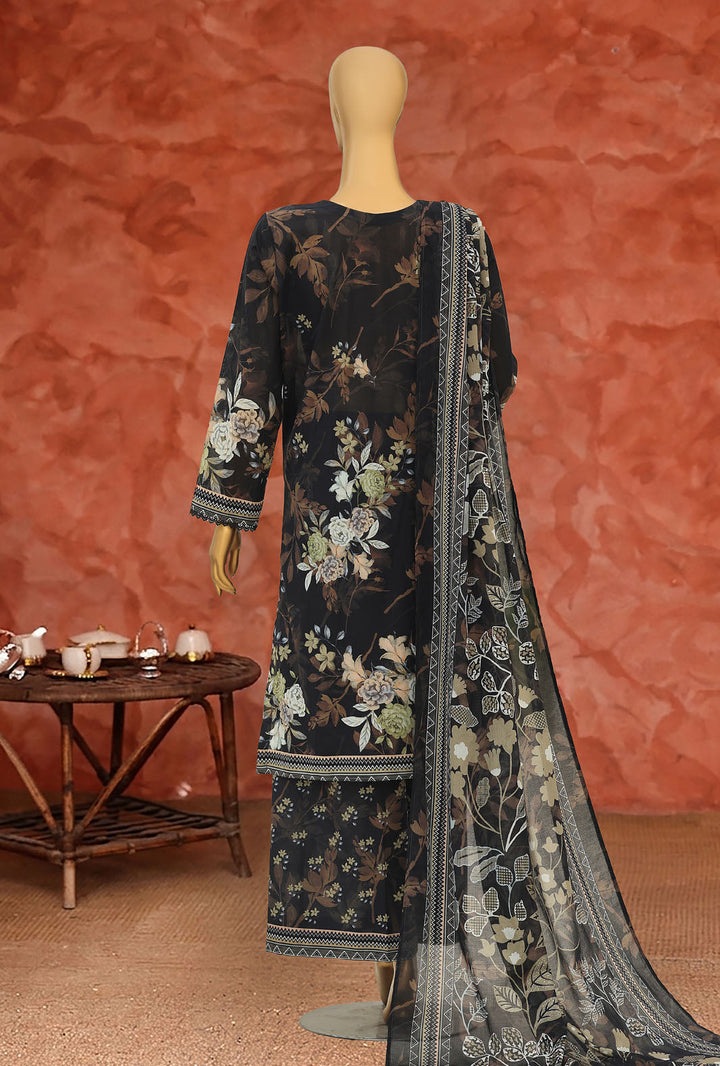 Elegant by HZ Textiles Unstitched Embroidered Lawn 3 Piece Suit EC-1043 Festive Collection