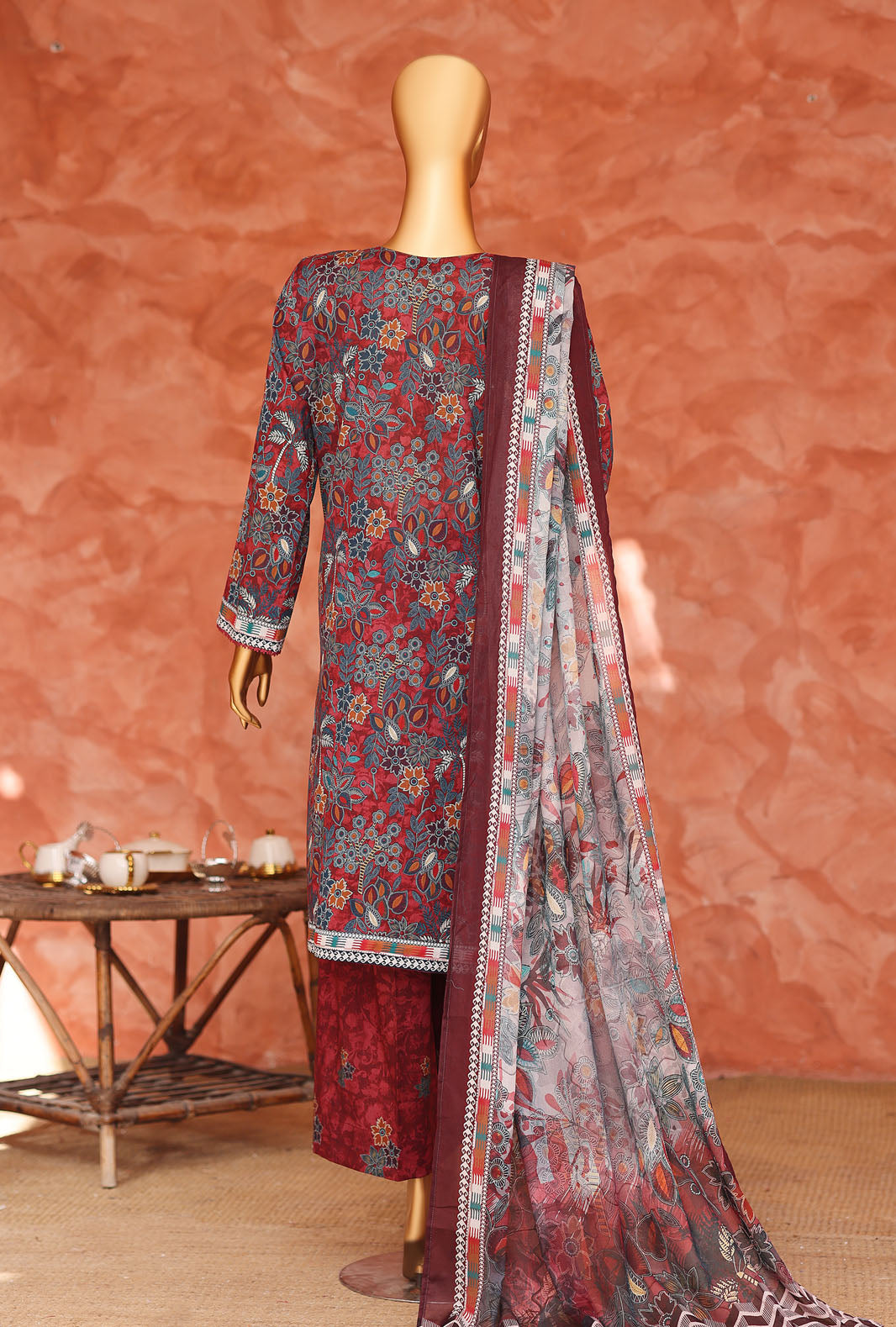 Elegant by HZ Textiles Unstitched Embroidered Lawn 3 Piece Suit EC-1049 Festive Collection