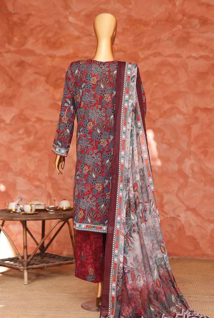 Elegant by HZ Textiles Unstitched Embroidered Lawn 3 Piece Suit EC-1049 Festive Collection