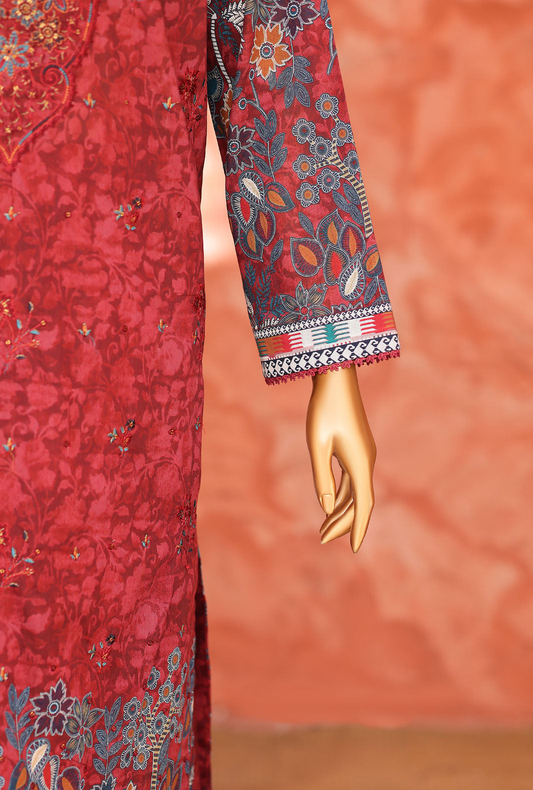 Elegant by HZ Textiles Unstitched Embroidered Lawn 3 Piece Suit EC-1049 Festive Collection
