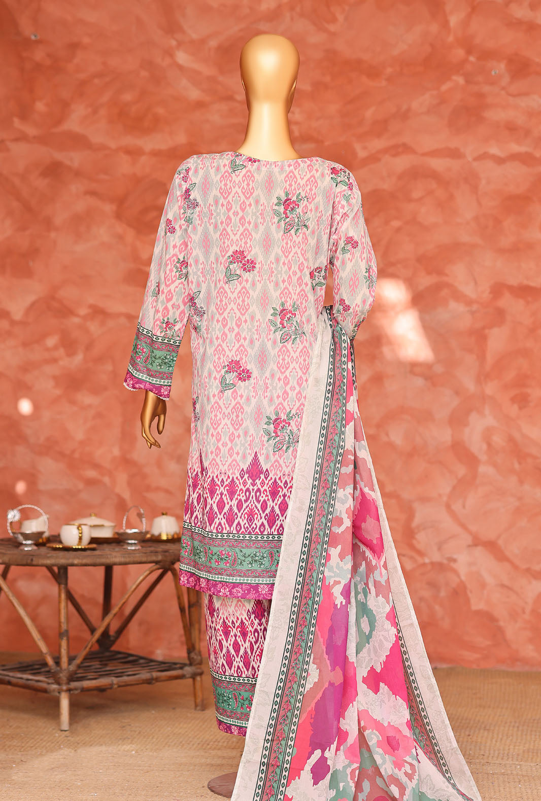 Elegant by HZ Textiles Unstitched Embroidered Lawn 3 Piece Suit EC-1051 Festive Collection