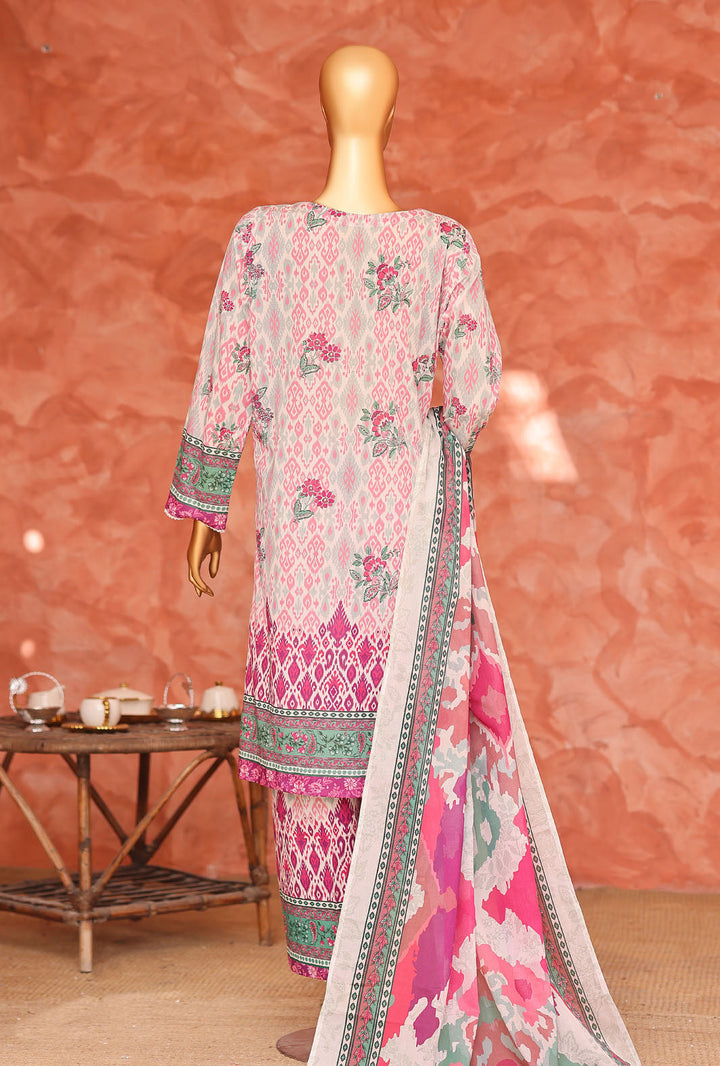 Elegant by HZ Textiles Unstitched Embroidered Lawn 3 Piece Suit EC-1051 Festive Collection