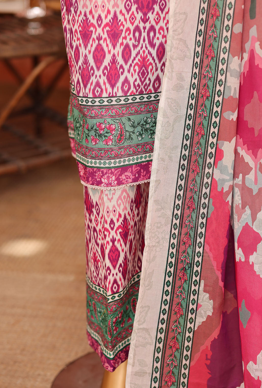 Elegant by HZ Textiles Unstitched Embroidered Lawn 3 Piece Suit EC-1051 Festive Collection