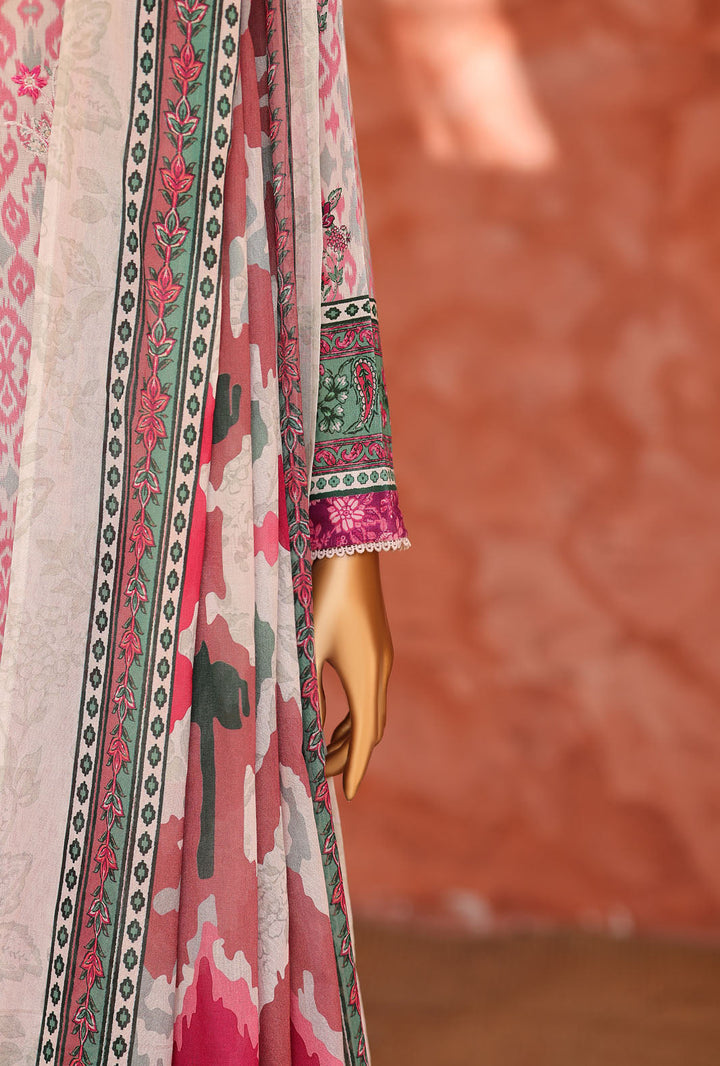 Elegant by HZ Textiles Unstitched Embroidered Lawn 3 Piece Suit EC-1051 Festive Collection