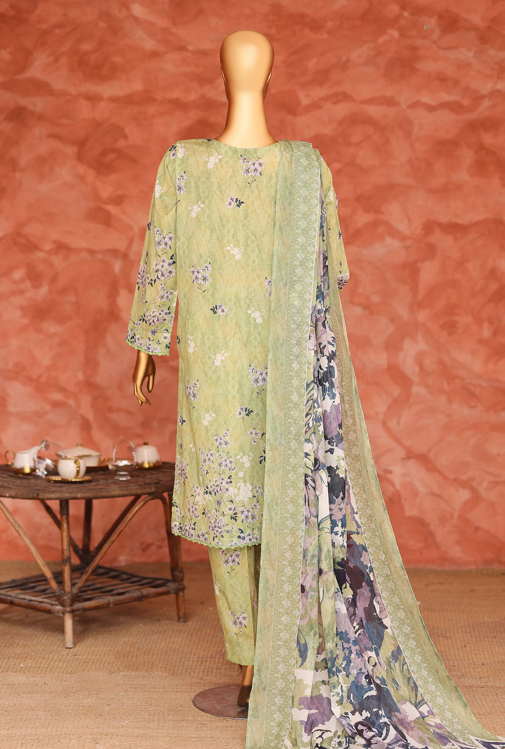 Elegant by HZ Textiles Unstitched Embroidered Lawn 3 Piece Suit EC-1052 Festive Collection