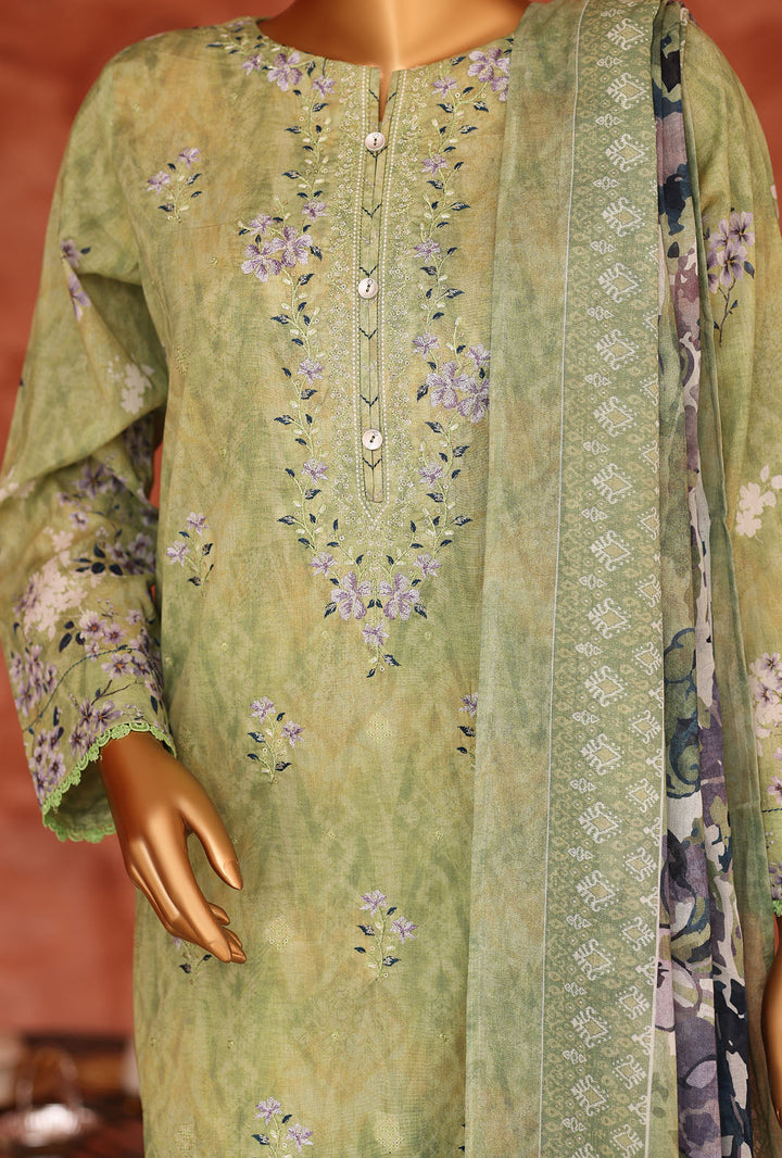Elegant by HZ Textiles Unstitched Embroidered Lawn 3 Piece Suit EC-1052 Festive Collection