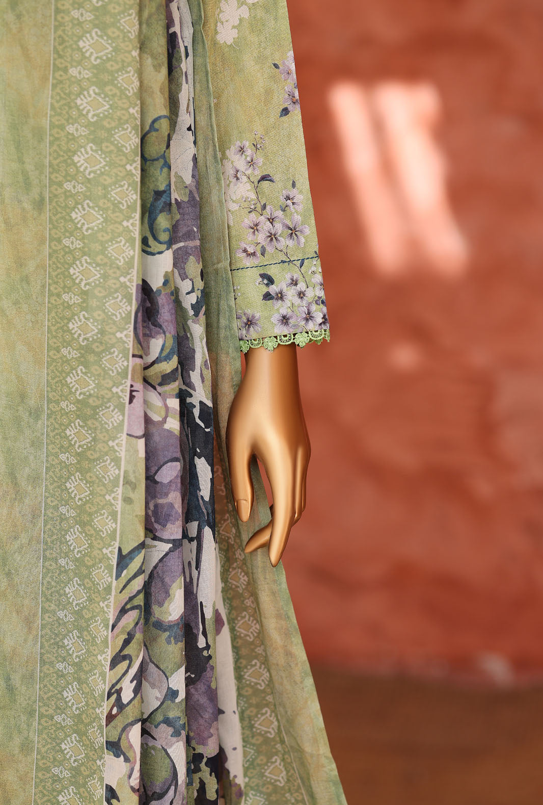 Elegant by HZ Textiles Unstitched Embroidered Lawn 3 Piece Suit EC-1052 Festive Collection