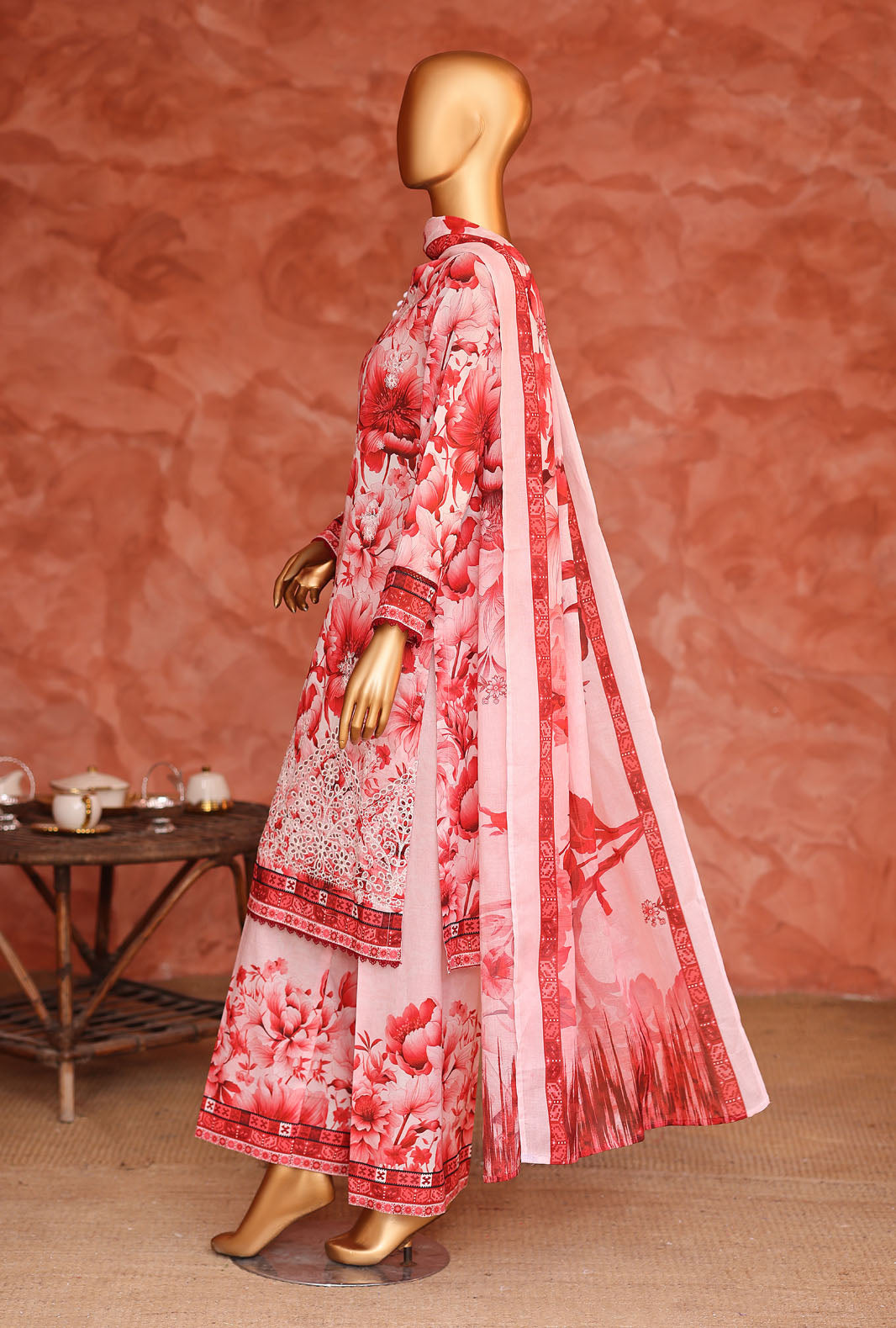Elegant by HZ Textiles Unstitched Embroidered Lawn 3 Piece Suit EC-1055 Festive Collection