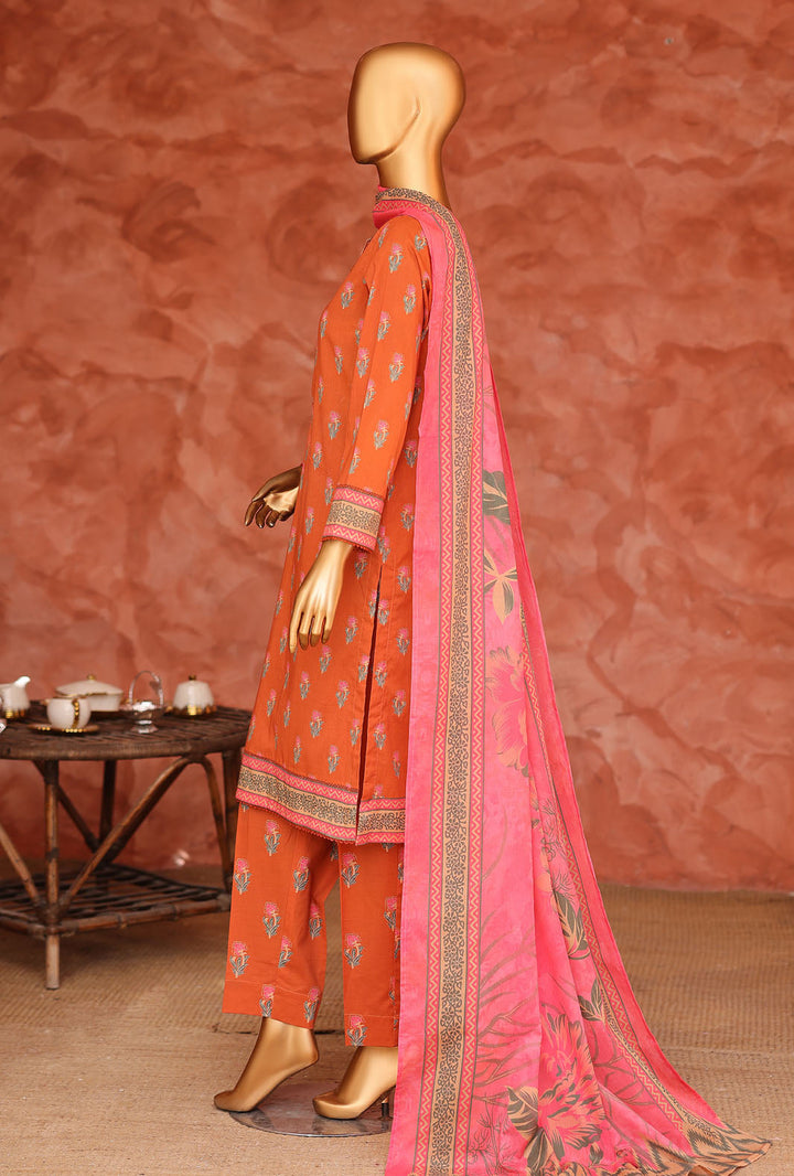 Elegant by HZ Textiles Unstitched Embroidered Lawn 3 Piece Suit EC-1056 Festive Collection
