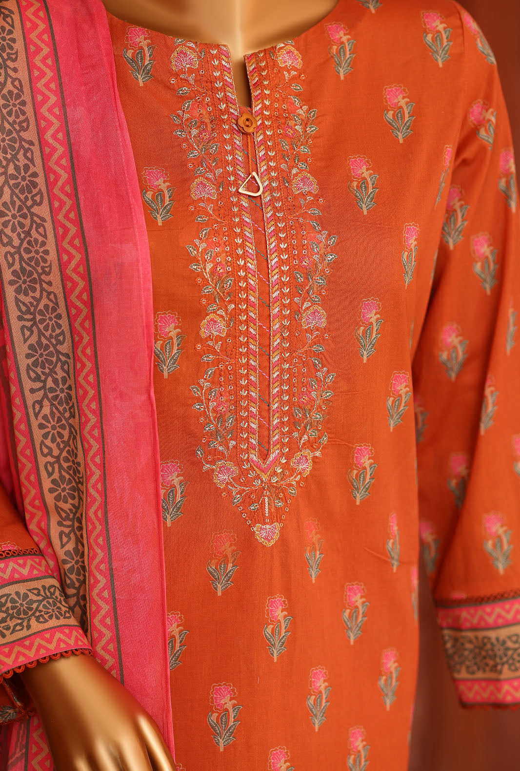 Elegant by HZ Textiles Unstitched Embroidered Lawn 3 Piece Suit EC-1056 Festive Collection