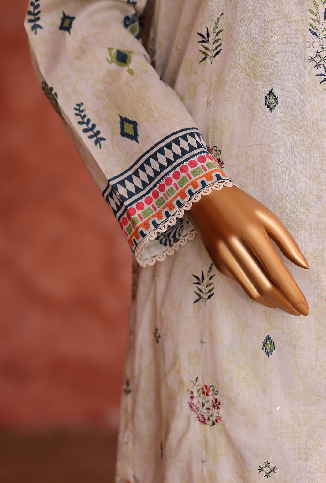 Elegant by HZ Textiles Unstitched Embroidered Lawn 3 Piece Suit EC-1057 Festive Collection