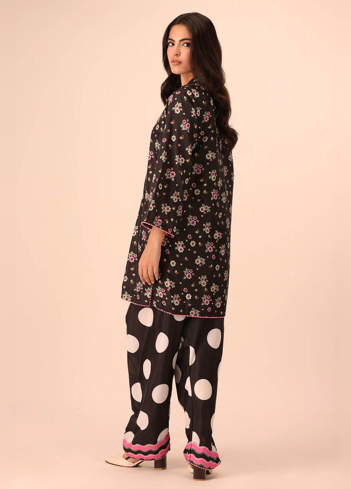 Essential Edit by Raum by Sarb RTW Printed Grip Silk 2 Piece Suit RS26REE ED-03 Black - Casual Collection