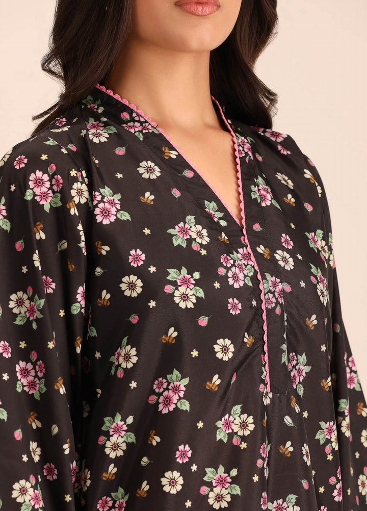 Essential Edit by Raum by Sarb RTW Printed Grip Silk 2 Piece Suit RS26REE ED-03 Black - Casual Collection