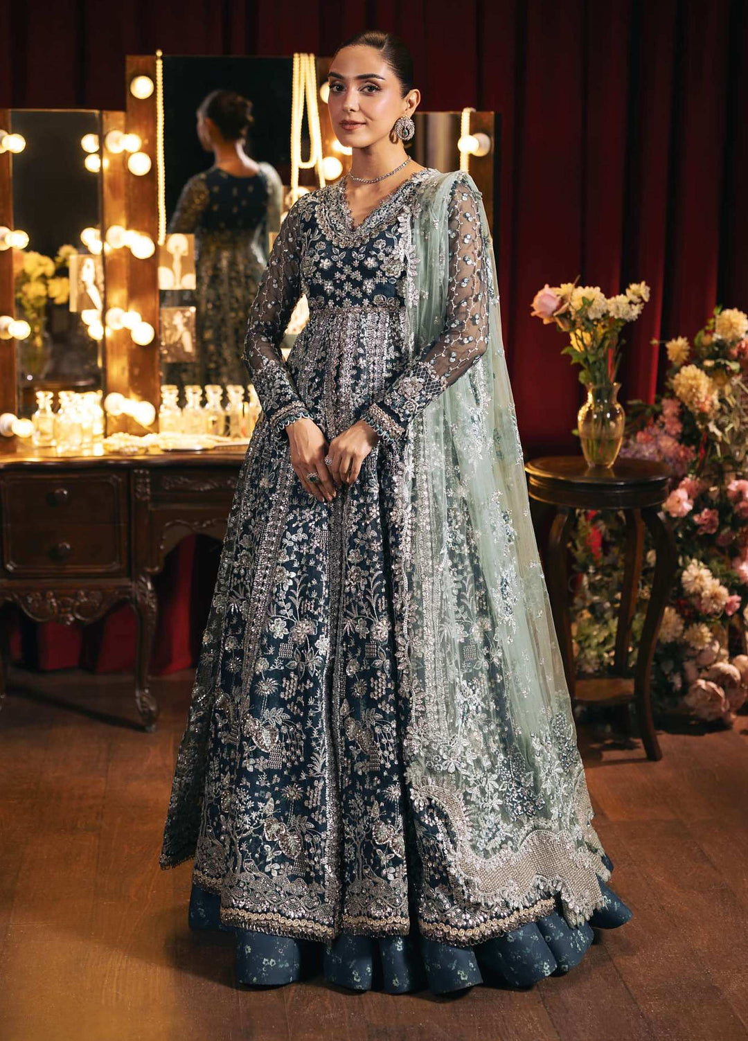 Seranade by Elaf Unstitched Embroidered Organza 3 Piece Suit EL26USW Mélodie FHM 02 - Wedding Collection