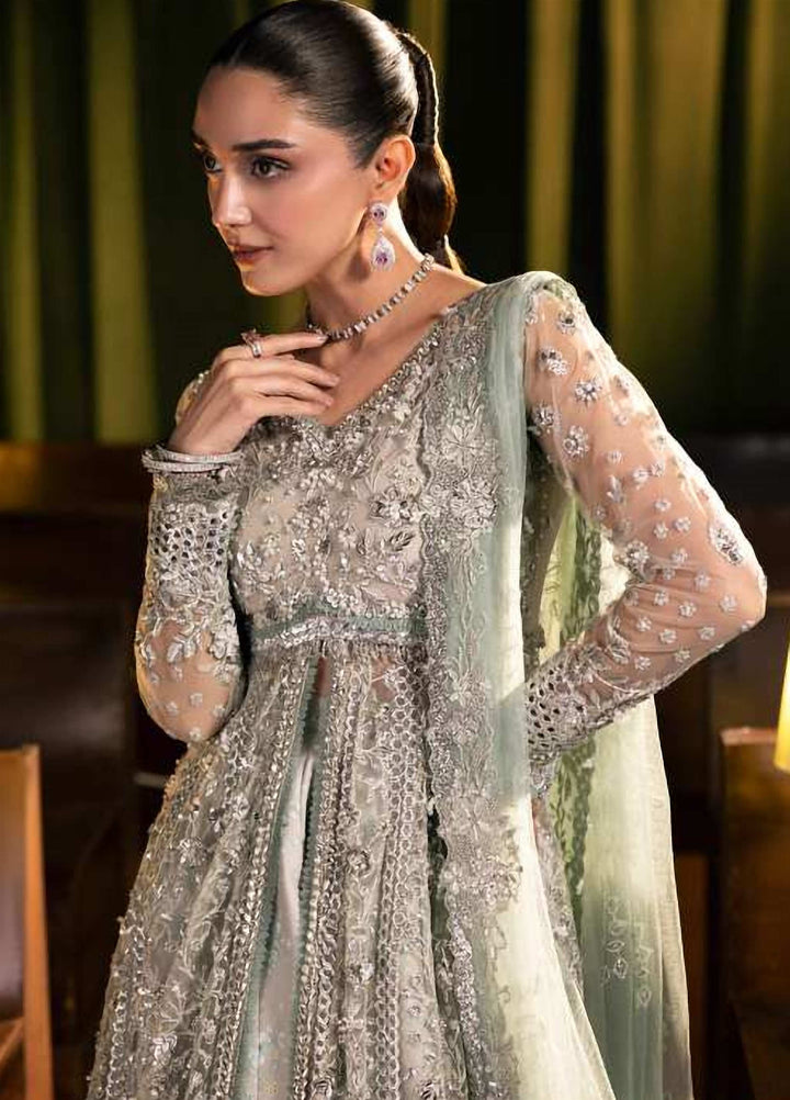 Seranade by Elaf Unstitched Embroidered Organza 3 Piece Suit EL26USW Moonveil EHM-06 - Wedding Collection
