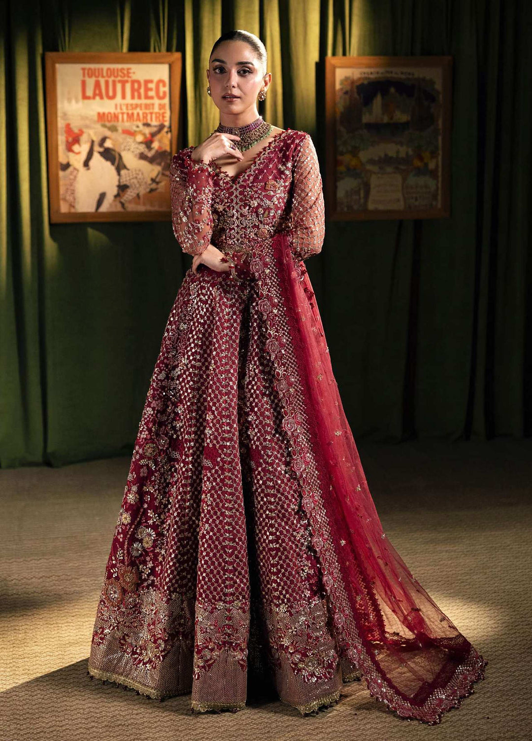 Seranade by Elaf Unstitched Embroidered Organza 2 Piece Suit EL26USW Amour FHM 07 - Wedding Collection
