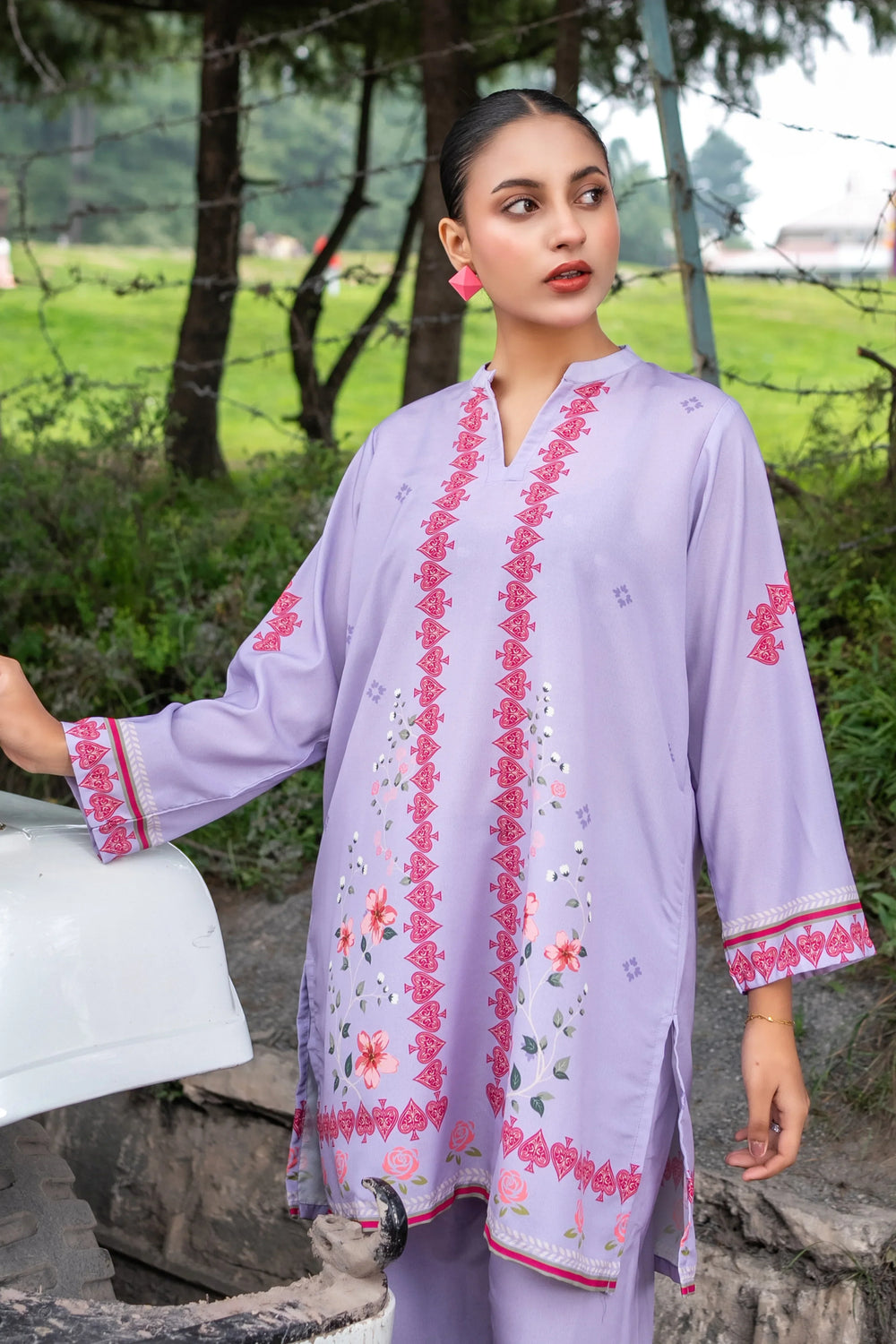 Dhaga Women Pret Printed 2 Piece poly cambric Elestren SS25DSP317 - Summer Collection