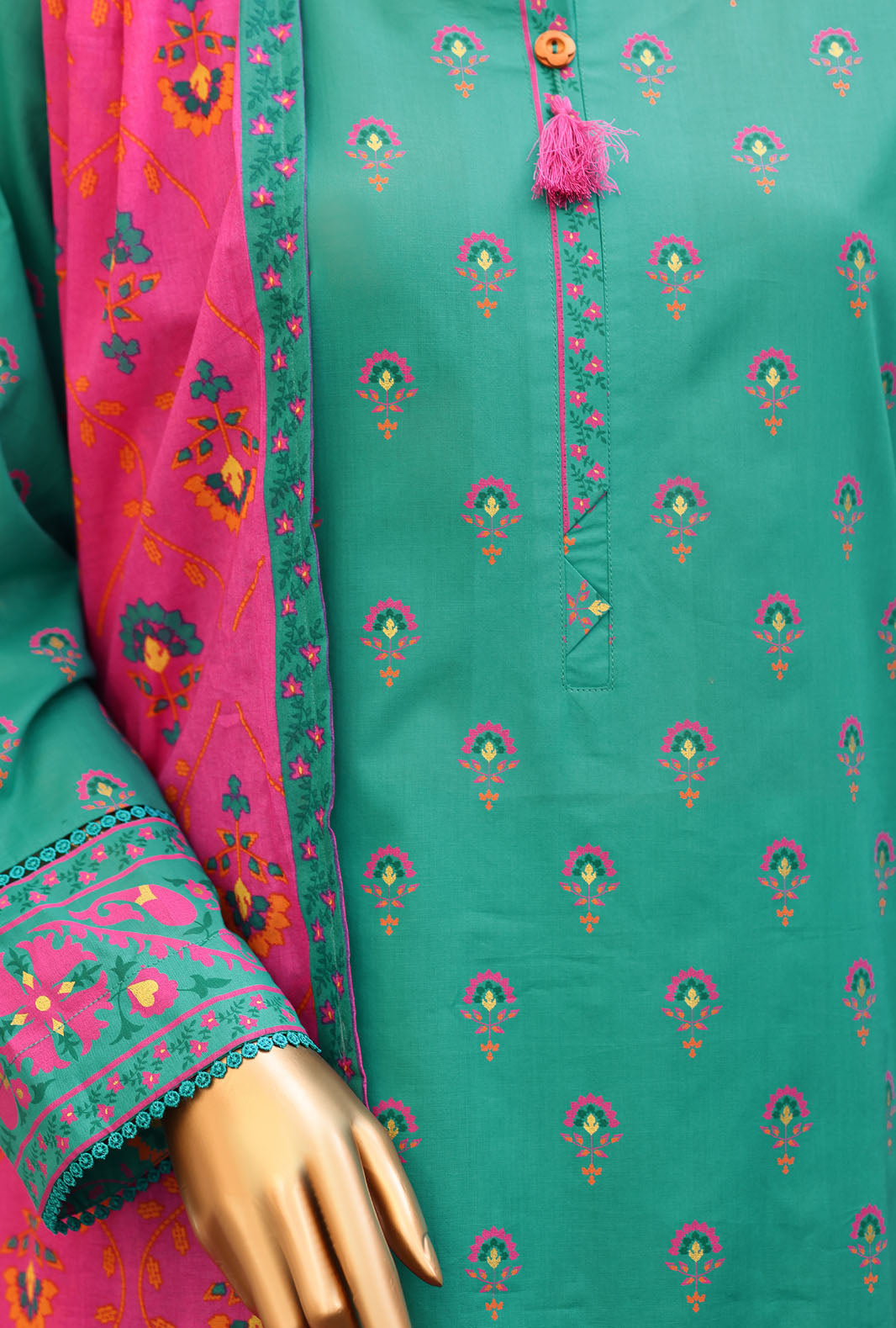 Exclusive by HZ Textiles Unstitched Printed Lawn 3 Piece Suit EPC-7055 - Casual Collection